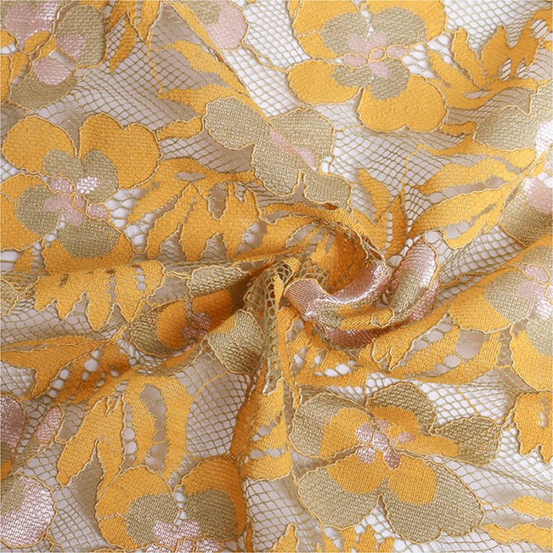 Lace Fabric Cutwork Dress Polyester for Women's Wear Wholesale Supplie 7